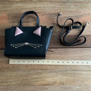 Kate Spade Jazz Things Up Black Cat MINI HAYDEN Satchel Crossbody"
